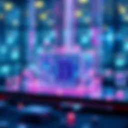 Abstract representation of augmented reality and blockchain integration