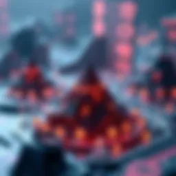 Conceptual representation of AVAX cryptocurrency ecosystem