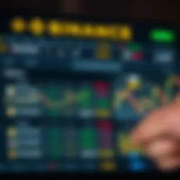Binance platform interface showcasing trading options