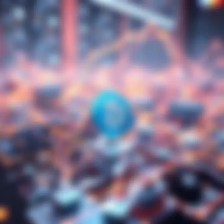 A futuristic representation of technology in blockchain and cryptocurrency