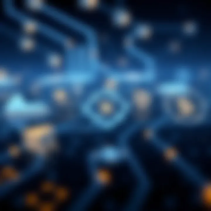 A detailed blockchain technology diagram