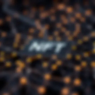 A blockchain diagram illustrating the role of technology in securing NFT ownership.