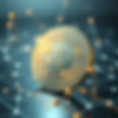 Visual representation of blockchain technology