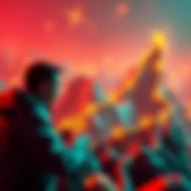Career Progression in Cryptocurrency A vibrant illustration depicting career progression in the crypto field