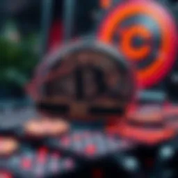 Futuristic cryptocurrency technology concept