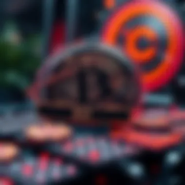 Futuristic cryptocurrency technology concept