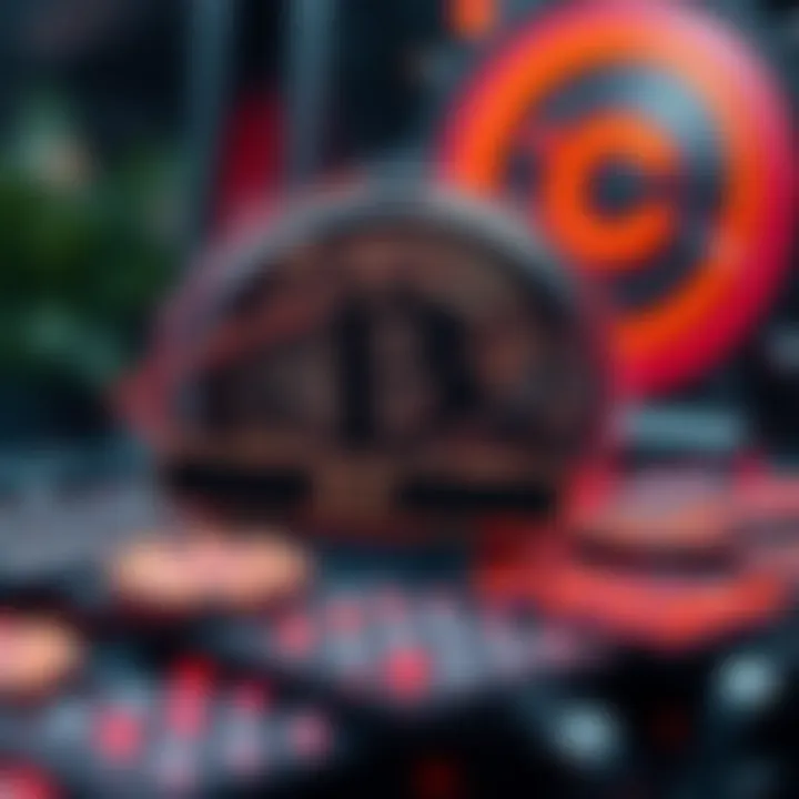 Futuristic cryptocurrency technology concept