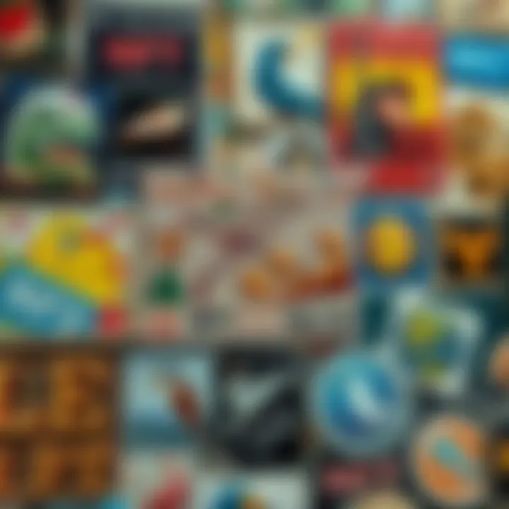 A collage of various NFT artworks showcasing current market trends.