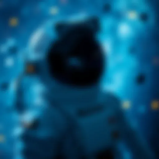An astronaut exploring the cryptocurrency universe