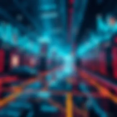 Futuristic concept of cryptocurrency evolution in the market