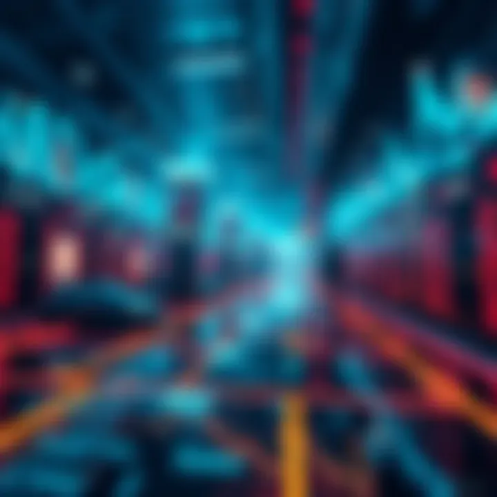 Futuristic concept of cryptocurrency evolution in the market