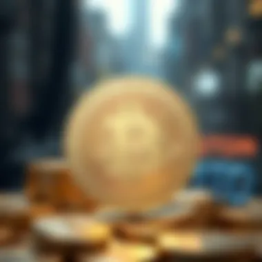 Conceptual representation of cryptocurrency innovation