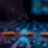 Conceptual illustration of hard fork in blockchain