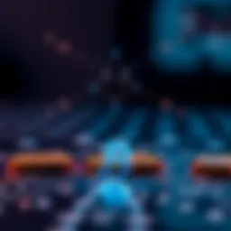 Conceptual illustration of hard fork in blockchain
