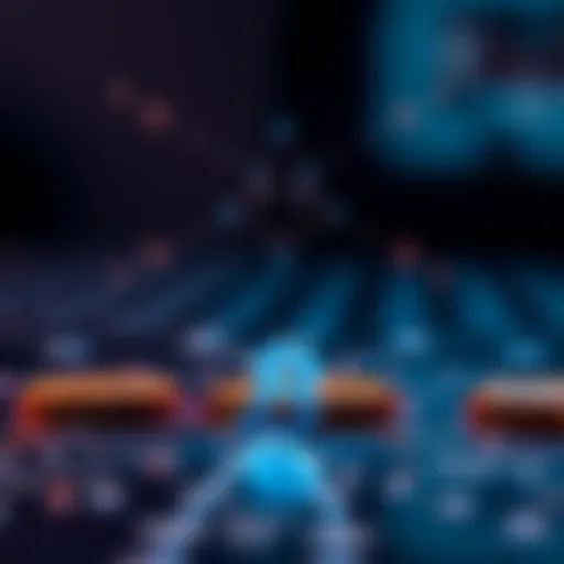 Conceptual illustration of hard fork in blockchain