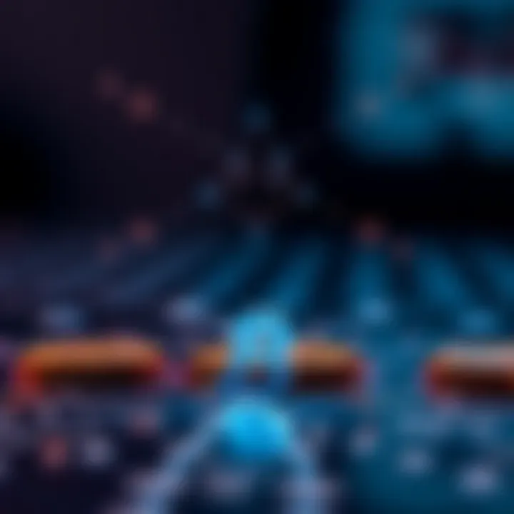 Conceptual illustration of hard fork in blockchain