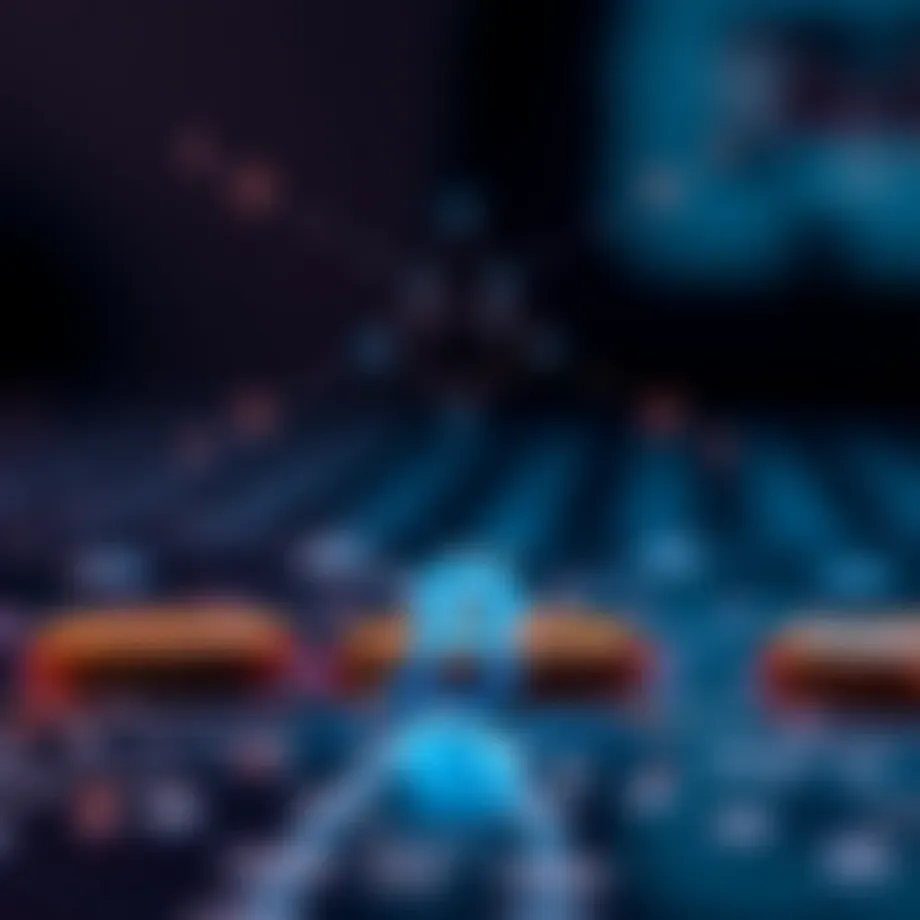 Conceptual illustration of hard fork in blockchain