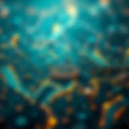 Visual representation of blockchain technology