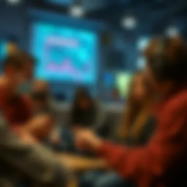 Visual depiction of cryptocurrency interactions on a social platform