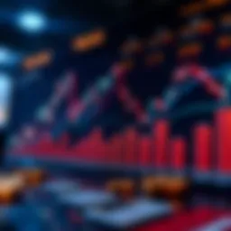 Data visualization featuring cryptocurrency trends