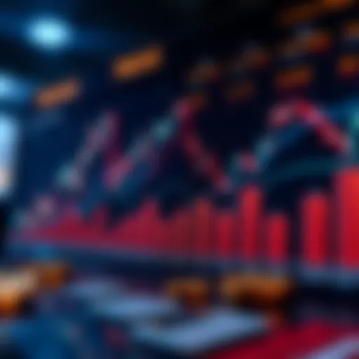 Data visualization featuring cryptocurrency trends