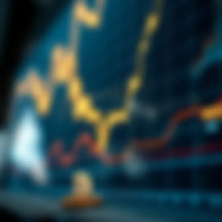 Chart showing market volatility in cryptocurrency