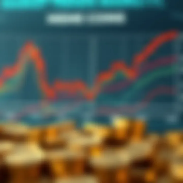 A visual chart depicting market trends of meme coins