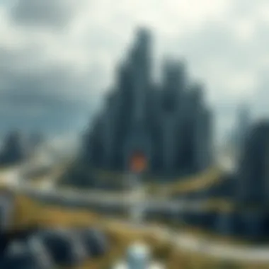 An intricate digital landscape symbolizing the metaverse concept