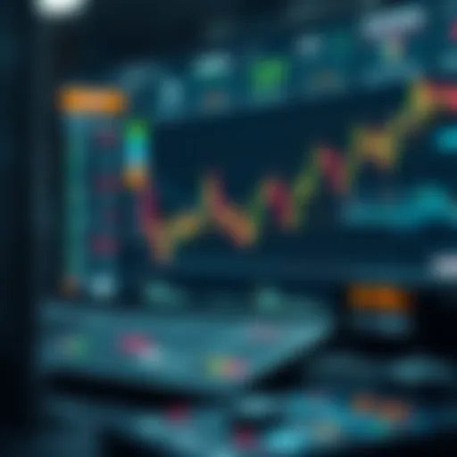 Conceptual illustration of automated cryptocurrency trading