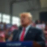 Trump's Influence on Political Discourse Donald Trump speaking at a rally