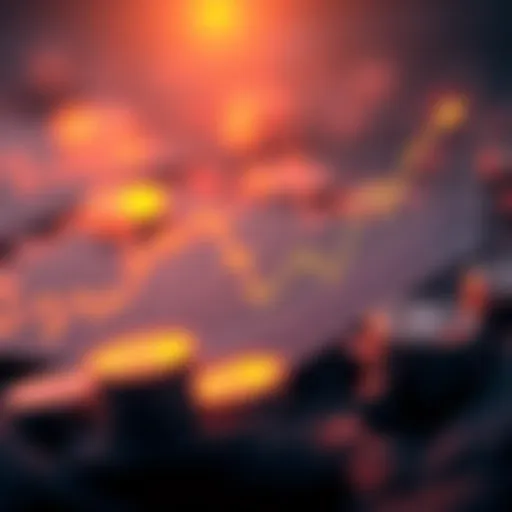 A graphical representation of cryptocurrency market trends